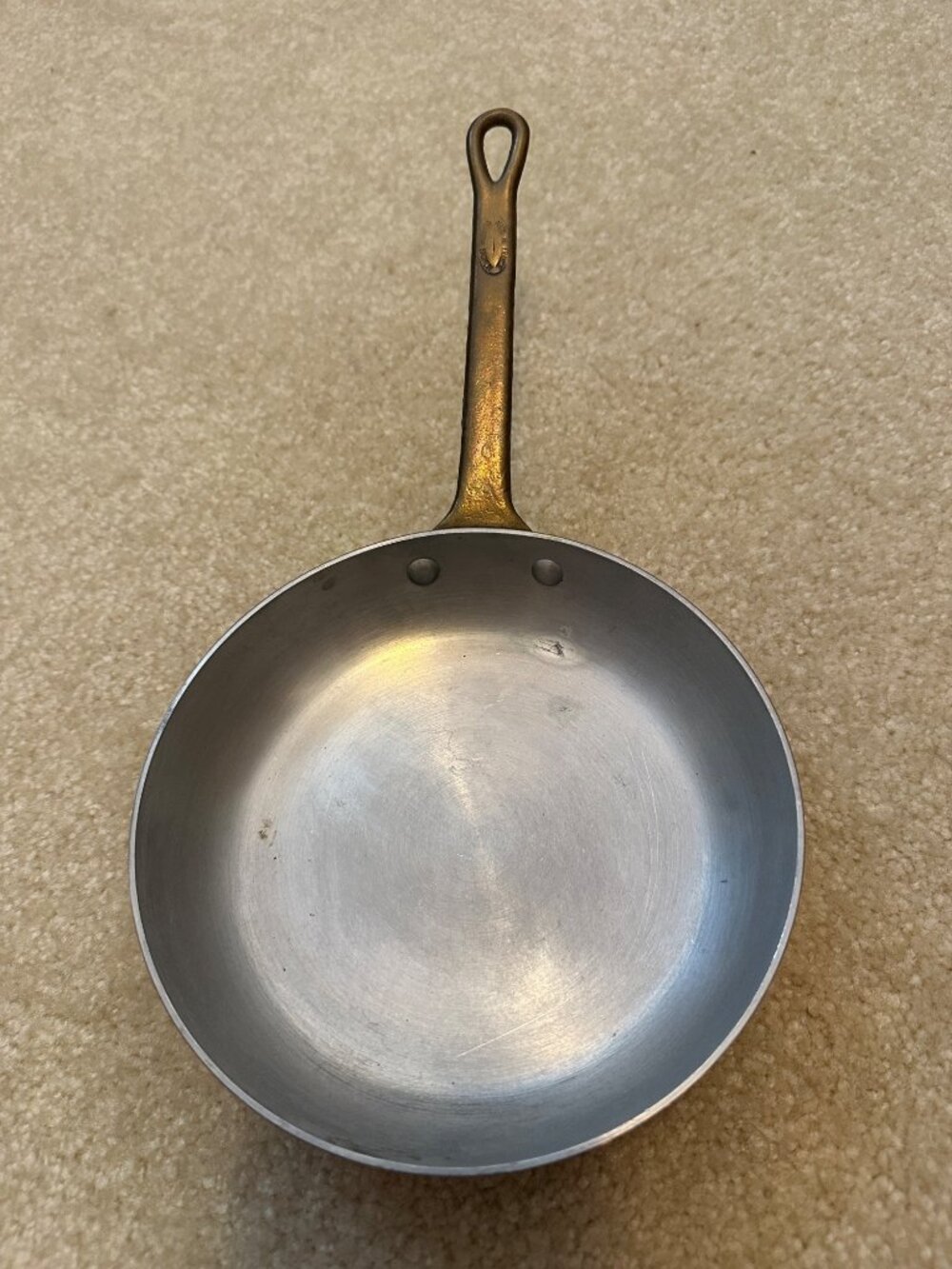 Vintage Made in France Copper Saute Frying Pan Skillet 6.5" Brass Handle